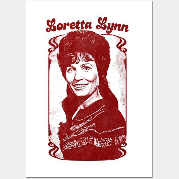 Loretta Lynn // Retro Style Fan Art Design Wall Art by DankFutura